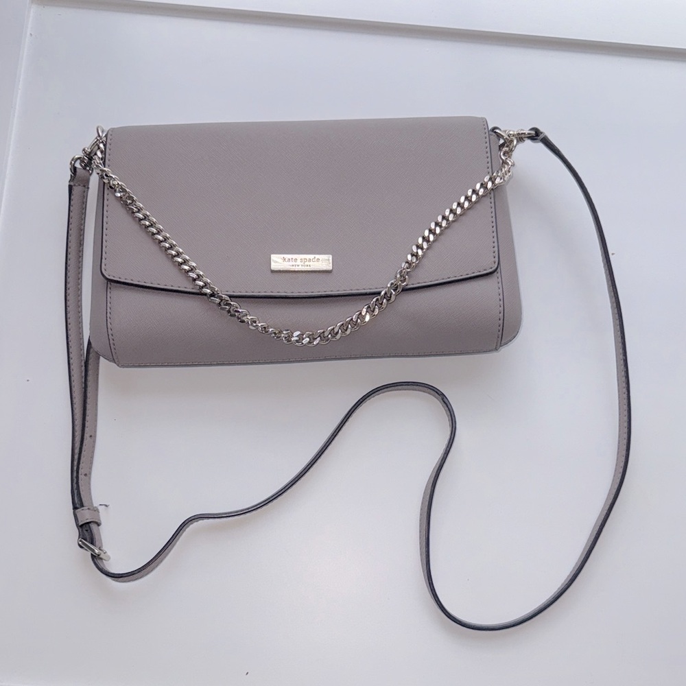 Kate Spade Elegant Gray Crossbody Bag